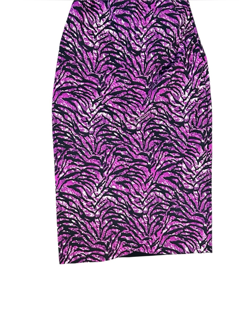 Chiara Boni One-Shoulder Purple Zebra-Print Sheath Dress 42 - Picture 5 of 8